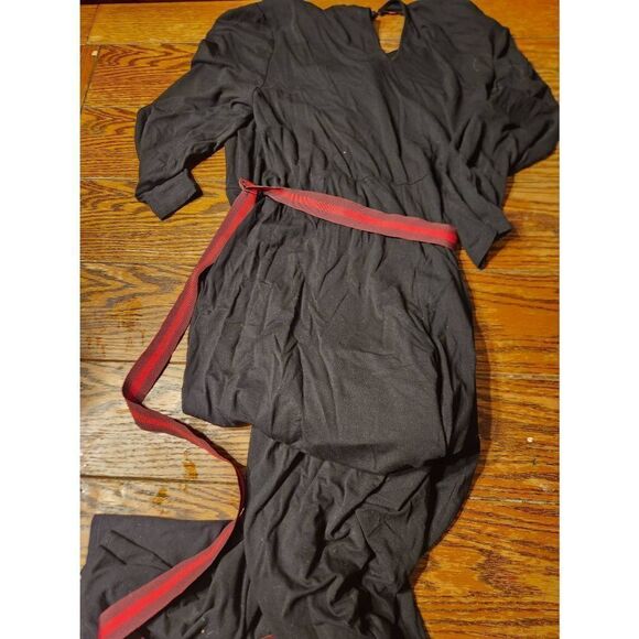Boden Isla black&red Jersey Belted Jumpsuit sz 18R - Picture 4 of 5